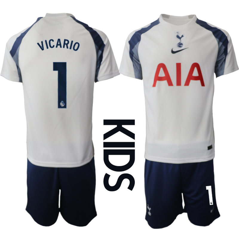 Youth 2025-2026 Club Tottenham home White #1 Soccer Jersey